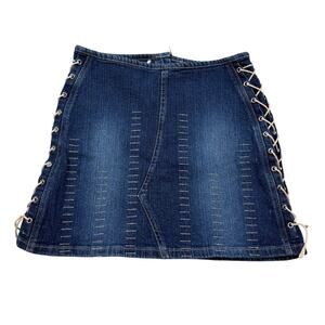 Y2k Comfort Jeans Junior Womens Size 3/4 Denim Skirt